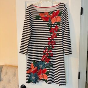 Tory Burch Striped Floral Cotton Dress – Size M